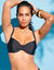 Soutien-gorge de bain drap&eacute; uni Solaro, avec armatures (noir)