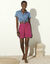 Short effet jupette - lot de 2 (blanc / framboise)