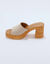 Mules cuir &agrave; talon (beige)