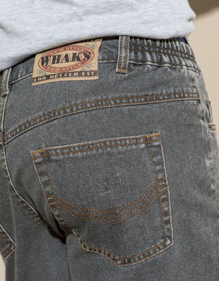 Short jean élastiqué côtés (gris) Short jean élastiqué côtés (gris)