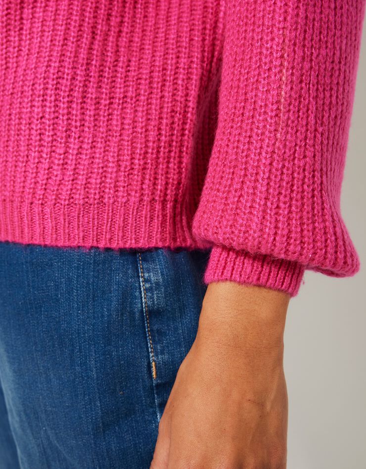 Pull boîte manches longues, maille anglaise (rose) Pull boîte manches longues, maille anglaise (rose)