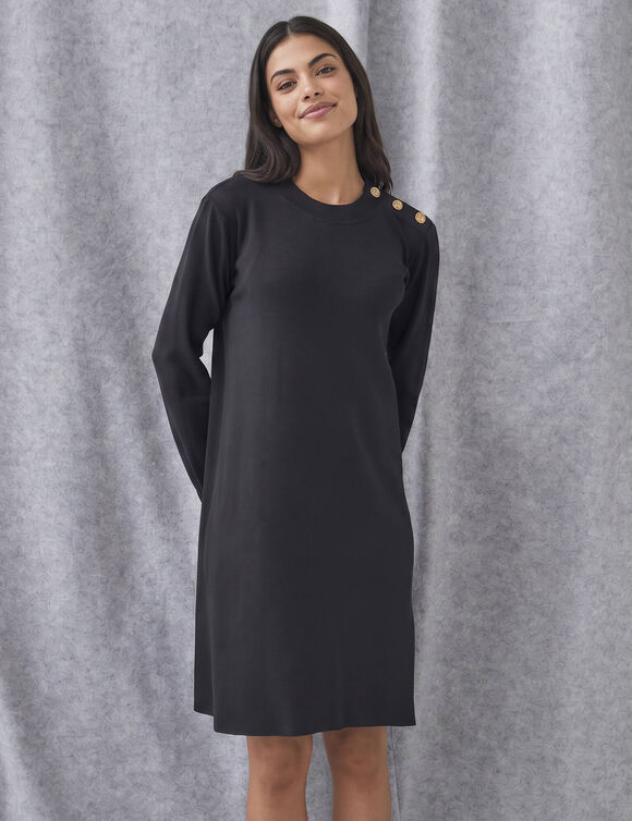 Robe pull boutons   (noir)