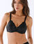 Soutien-gorge forme embo&icirc;tante  Emily maille satin&eacute;e et broderie &ndash; avec armatures (noir)
