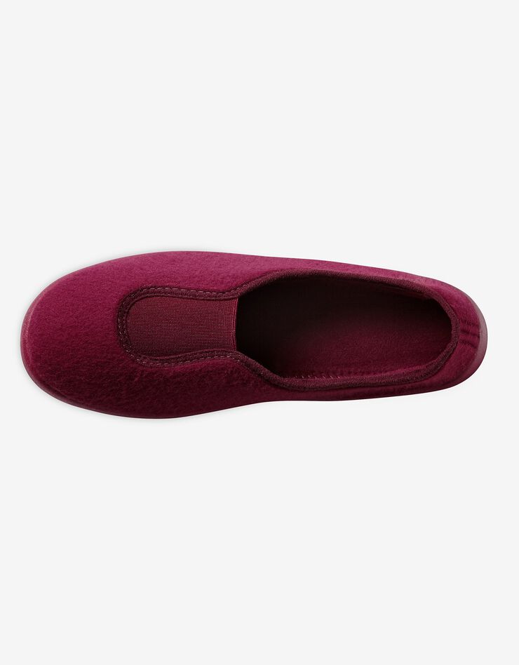 Ballerines unies - polaires élastiquées (prune) Ballerines unies - polaires élastiquées (prune)