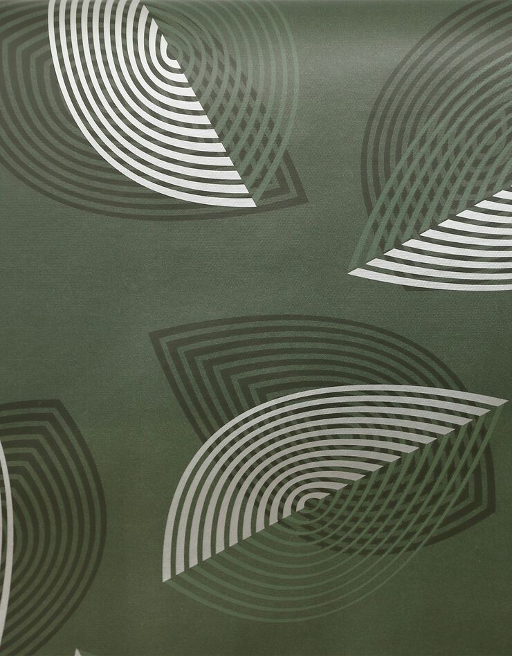 Nappe toile cirée motifs feuilles (vert)