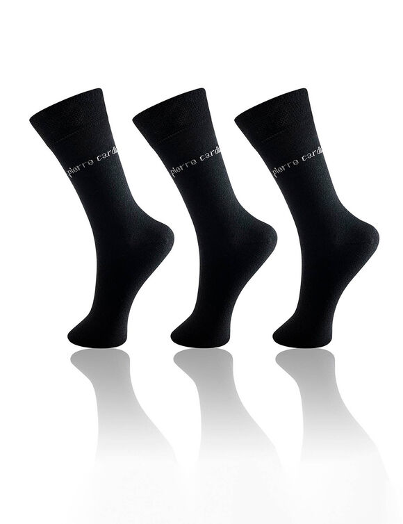 Chaussettes noires Pierre Cardin - lot de 3 (noir)