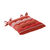 Galette de chaise carrée rayée - lot de 2 (terracotta)