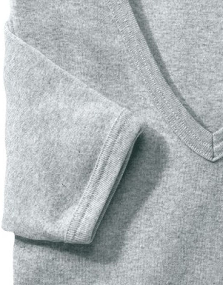 Tee-shirt sous-vêtement homme col V - lot de 3 (gris chiné) Tee-shirt sous-vêtement homme col V - lot de 3 (gris chiné)