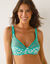 Soutien-gorge coton dentelle uni et imprim&eacute; fleurs Tropea sans armatures - lot de 2 (aqua)