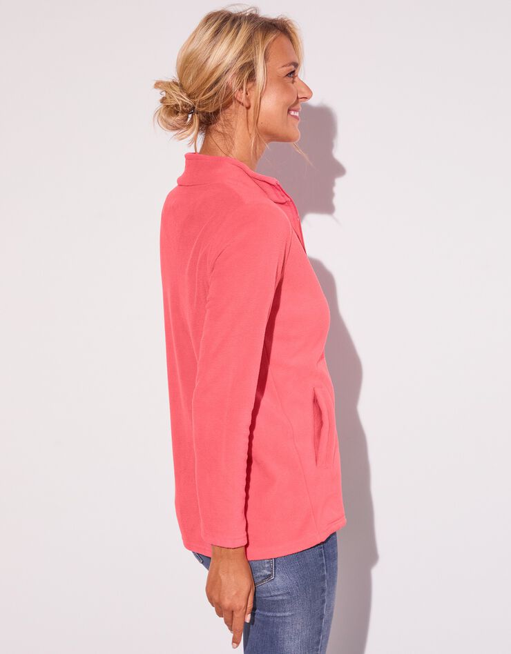 Veste polaire zippée manches longues (corail) Veste polaire zippée manches longues (corail)