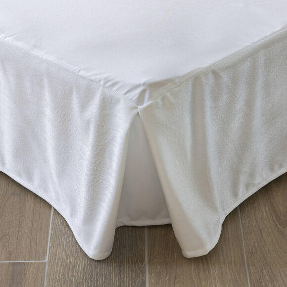 Cache-sommier int&eacute;gral toucher tr&egrave;s doux (blanc)