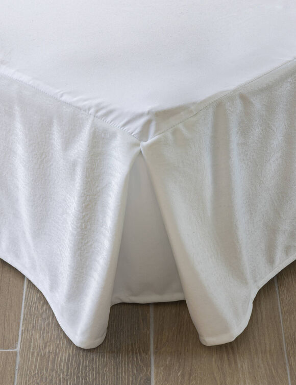 Cache-sommier int&eacute;gral toucher tr&egrave;s doux (blanc)