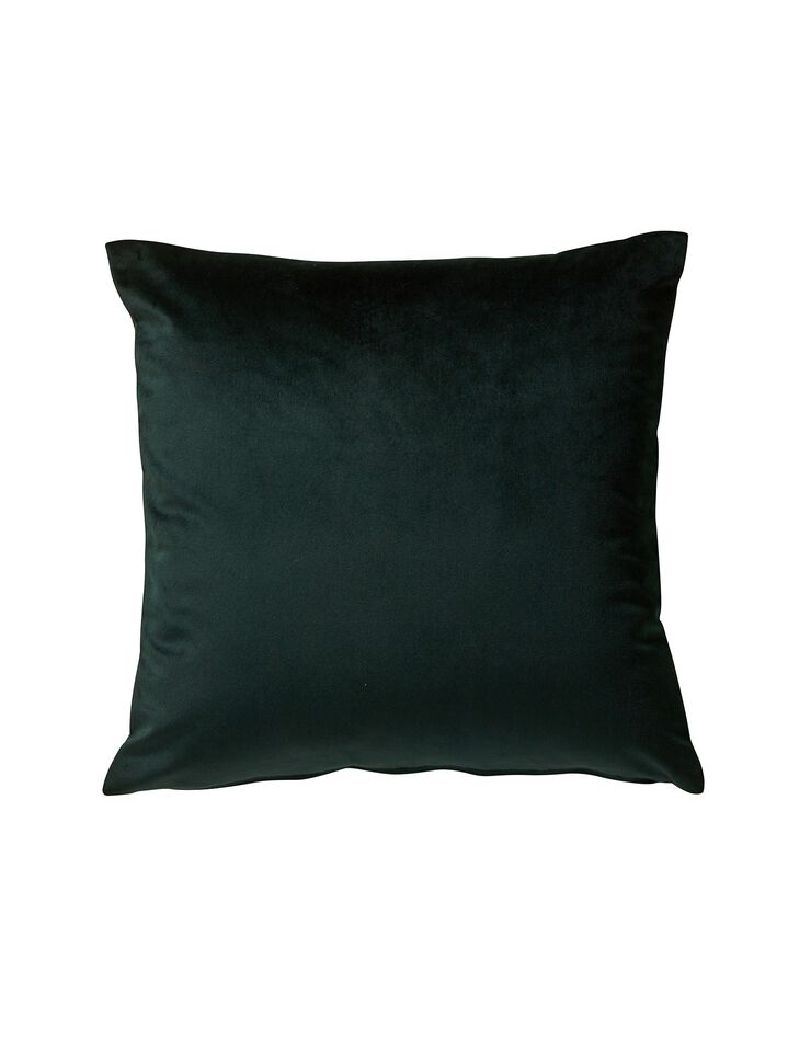 Housse coussin en velours uni - lot de 2 (vert sapin)