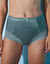 Gainette maille satinée et dentelle Avila - lot de 2 (ardoise + lagon)