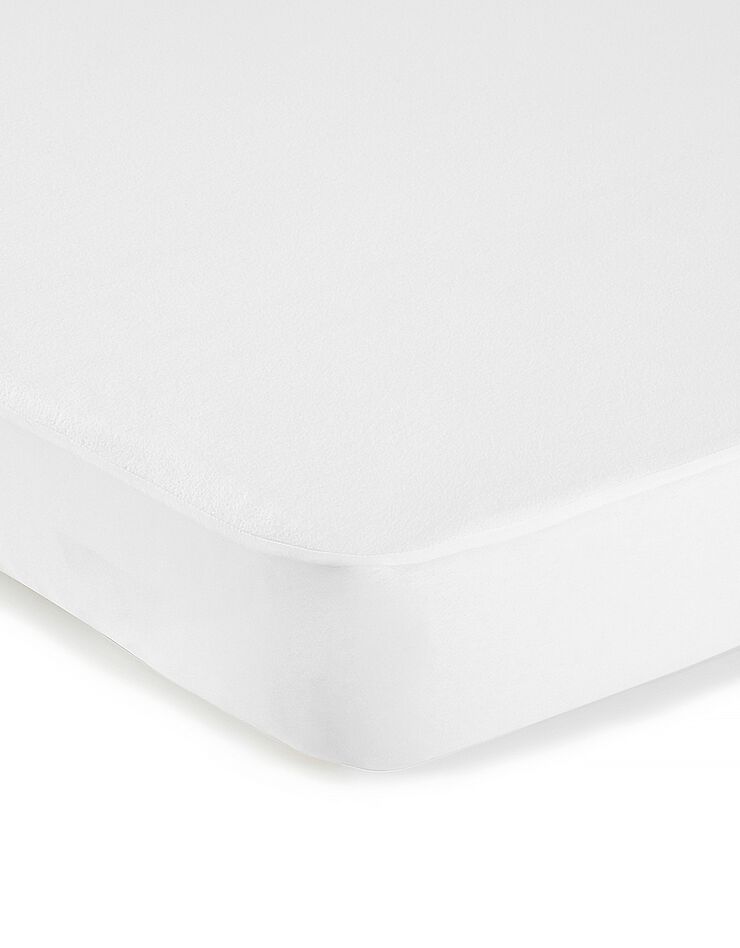 Protège-matelas microfibre imperméable forme housse (blanc)