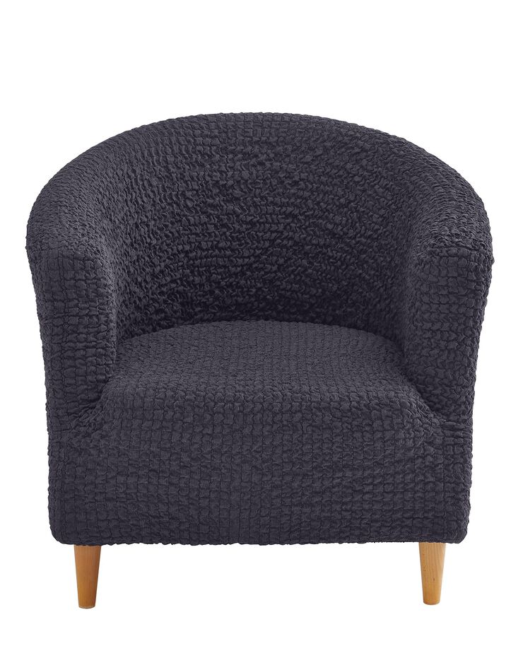 Housse gaufrée bi-extensible spéciale fauteuil cabriolet (anthracite)