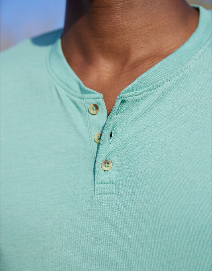 Tee-shirt col tunisien (turquoise) Tee-shirt col tunisien (turquoise)