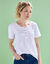 T-shirt macramé manches courtes (blanc)