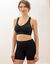 Short en maille stretch sans coutures (noir)