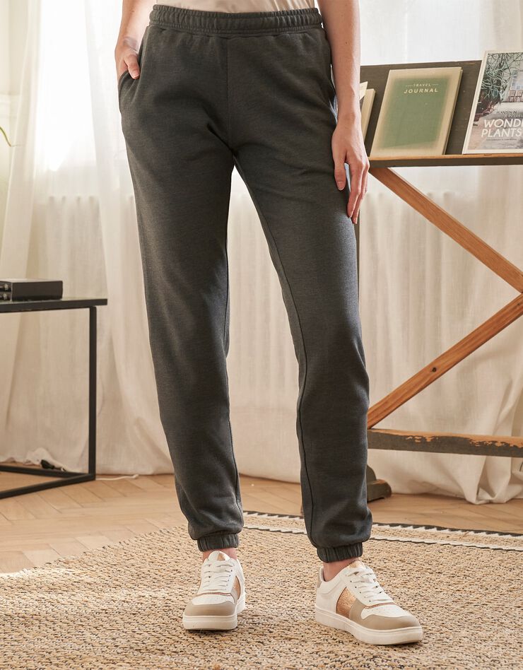 Joggpant molleton léger bas resserrés (kaki) Joggpant molleton léger bas resserrés (kaki)
