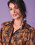 Robe longue imprim&eacute; floral finition macram&eacute; (noir / moutarde)