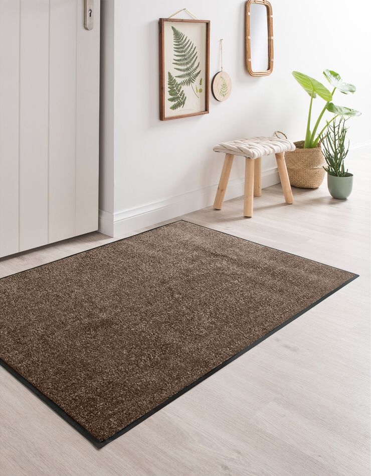 Tapis uni anti-poussière luxe (marron) Tapis uni anti-poussière luxe (marron)