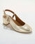 Escarpins slingback en cuir certifié LWG (doré)
