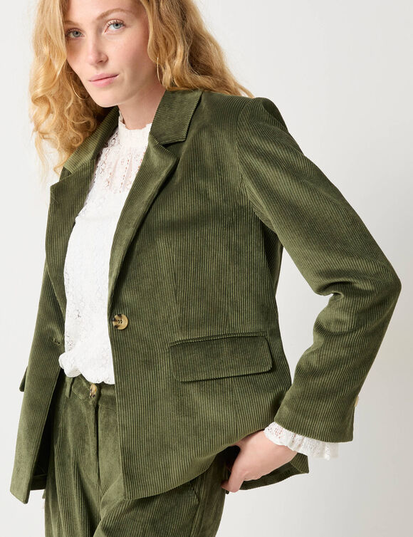 Veste blazer en velours (vert)
