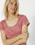 Tee-shirt chiné manches courtes en coton biologique(**) (rose chiné)