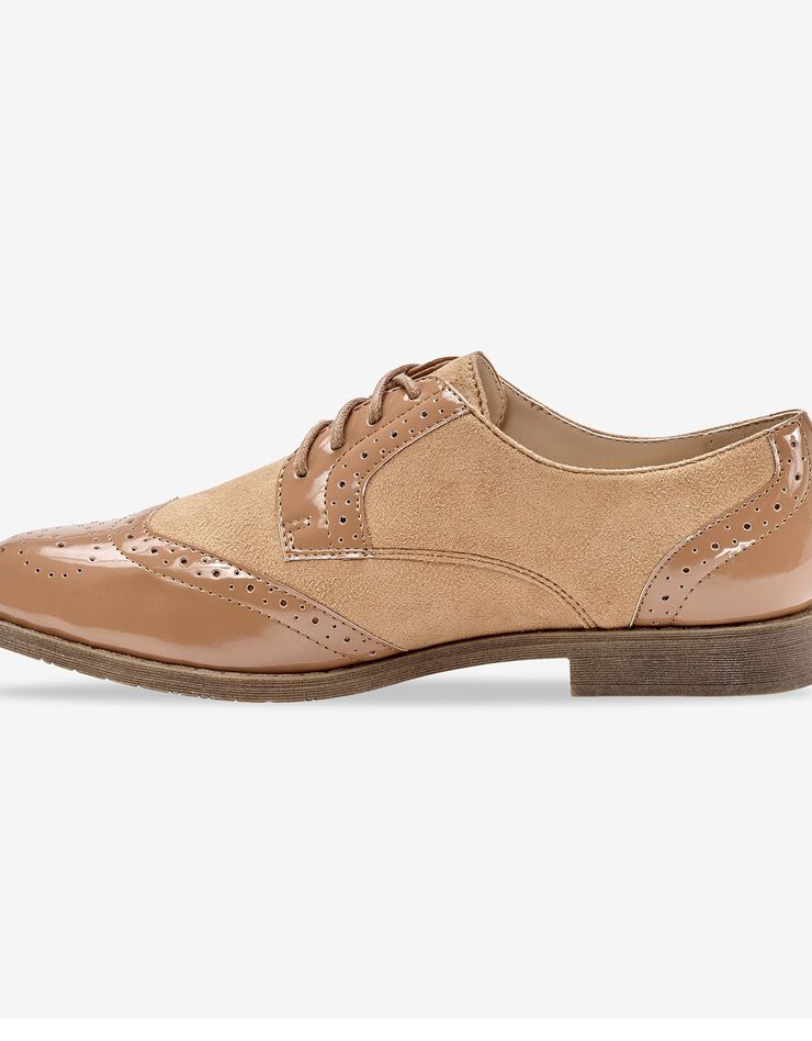 Derbies vernis bi-matière (beige foncé) Derbies vernis bi-matière (beige foncé)