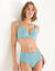 Soutien-gorge forme corbeille maille jacquard coton (bleu)