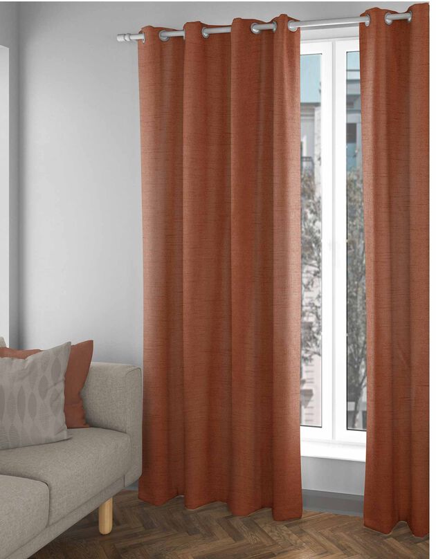 Rideau uni style shantung (terracotta)