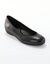 Ballerines souples compensées en cuir lisse (noir)