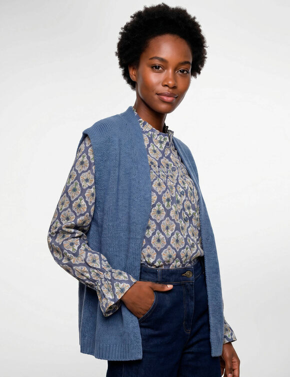 Gilet sans manches (bleu gris&eacute;)