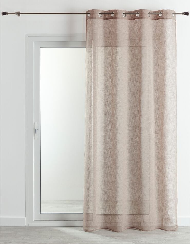 Voilage effet lin (taupe)