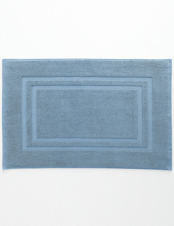 Tapis de bain &eacute;ponge double liteau - &eacute;ponge 900 g/m&sup2; (bleu jean)