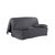 Housse canapé BZ coton bachette uni matelassé (gris anthracite)