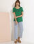 T-shirt macramé manches courtes (vert menthe)