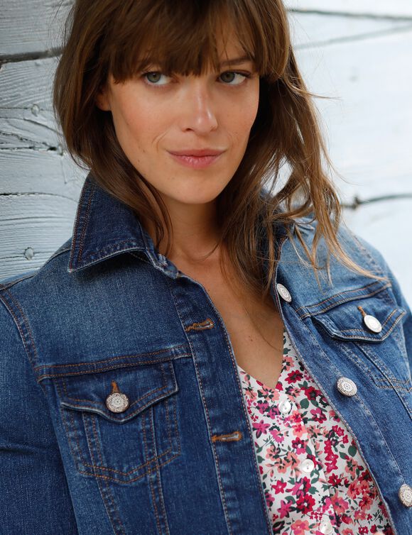 Chemisier Femme Style Années 90 - Manches 3/4 Boutonnée Avec Nœud - Tendance Décontractée En Polyester