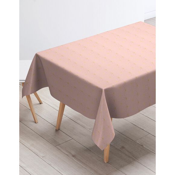 Nappe motifs géométriques métallisés (rose)