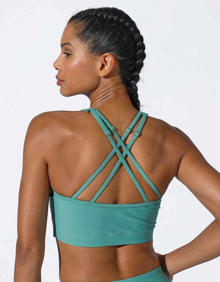 Brassière dos croisé, microfibre (vert grisé) Brassière dos croisé, microfibre (vert grisé)
