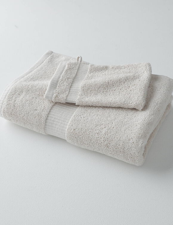 Collection serviettes de bain unies 640g/m2 confort prestige (ivoire)