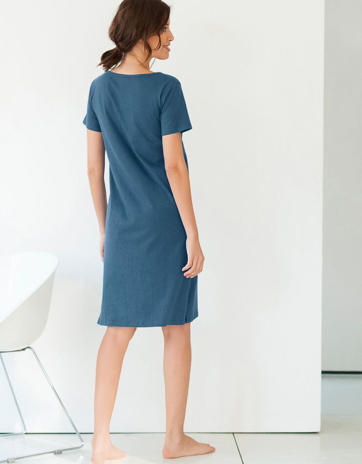 Chemise de nuit courte manches courtes – imprimé night sky (bleu foncé)
