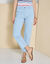 Pantalon 7/8ème cargo, twill stretch (bleu ciel)