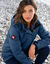 Parka imperméable doublée polaire unie (bleu grisé)