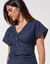 Robe longue en jean, manches courtes (dark blue)