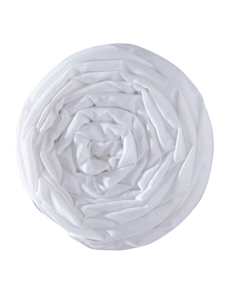 Drap-housse uni sommier articulé jersey bonnets 27 cm (blanc)