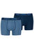 Boxer basique coton stretch - lot de 2 (bleu)