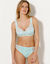Soutien-gorge coton imprimé printannier Coria - sans armatures (aqua)