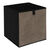 Cube de rangement pliable, velours c&ocirc;tel&eacute; (gris)